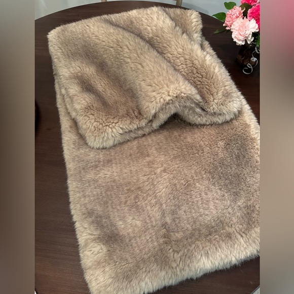 Pottery Barn mink faux fur body pillow cover - Picture 6 of 6